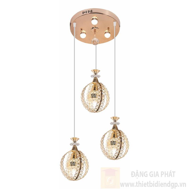 Đèn thả bàn ăn Ø300*H900, LED 3W*3 lamp + 7W*3 lamp